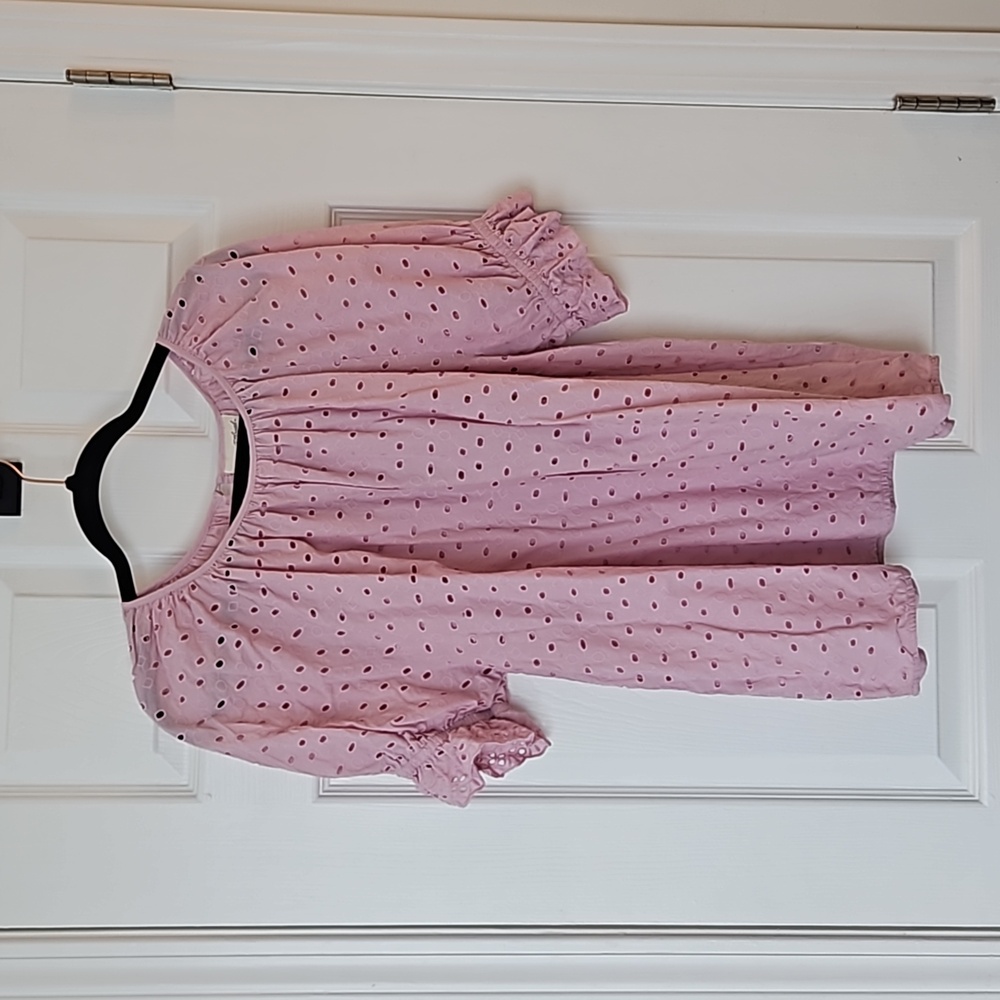 Pink eyelet blouse womens  xxl